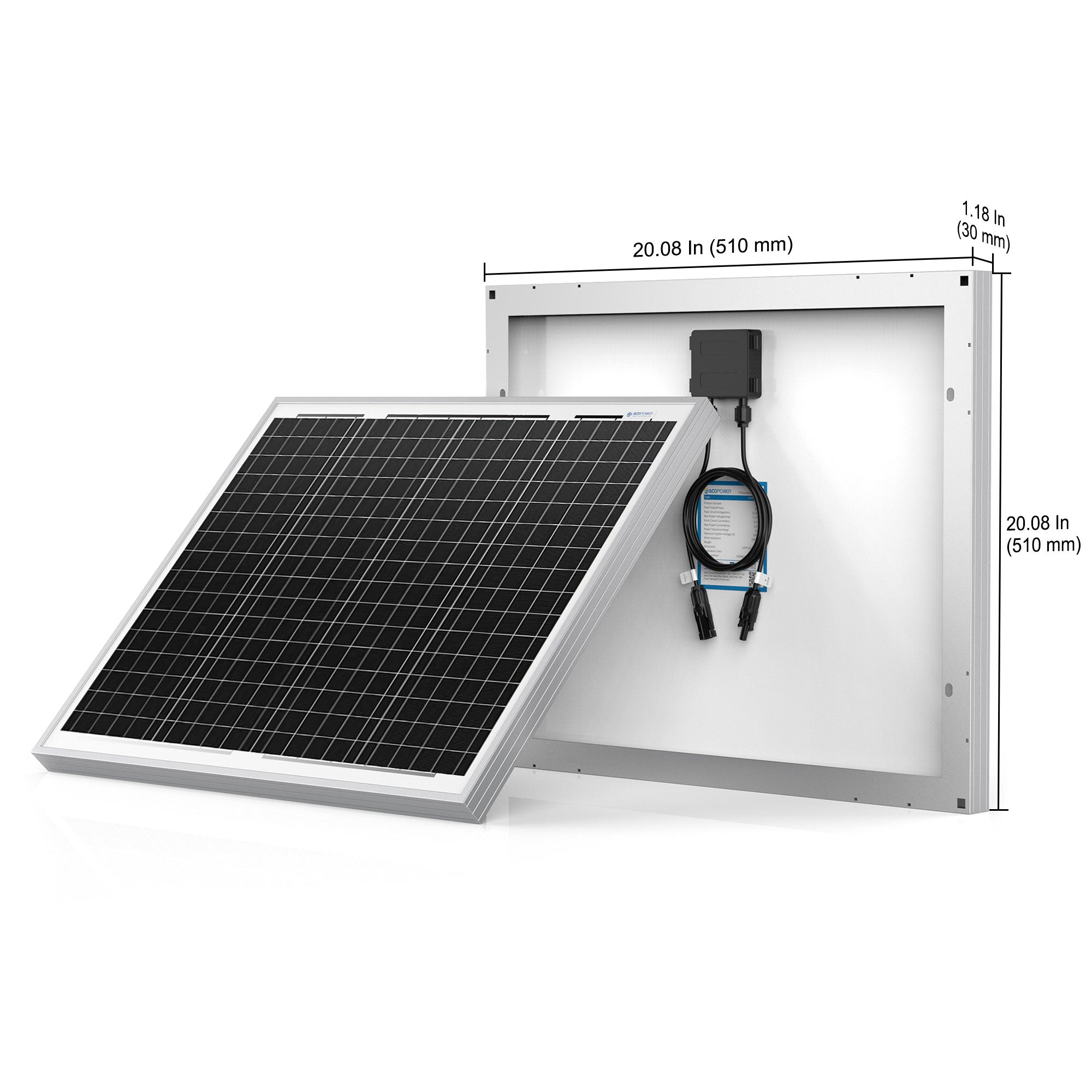 ACOPOWER Mono Solar Panel——5W, 10W, 20W, 30W, 50W