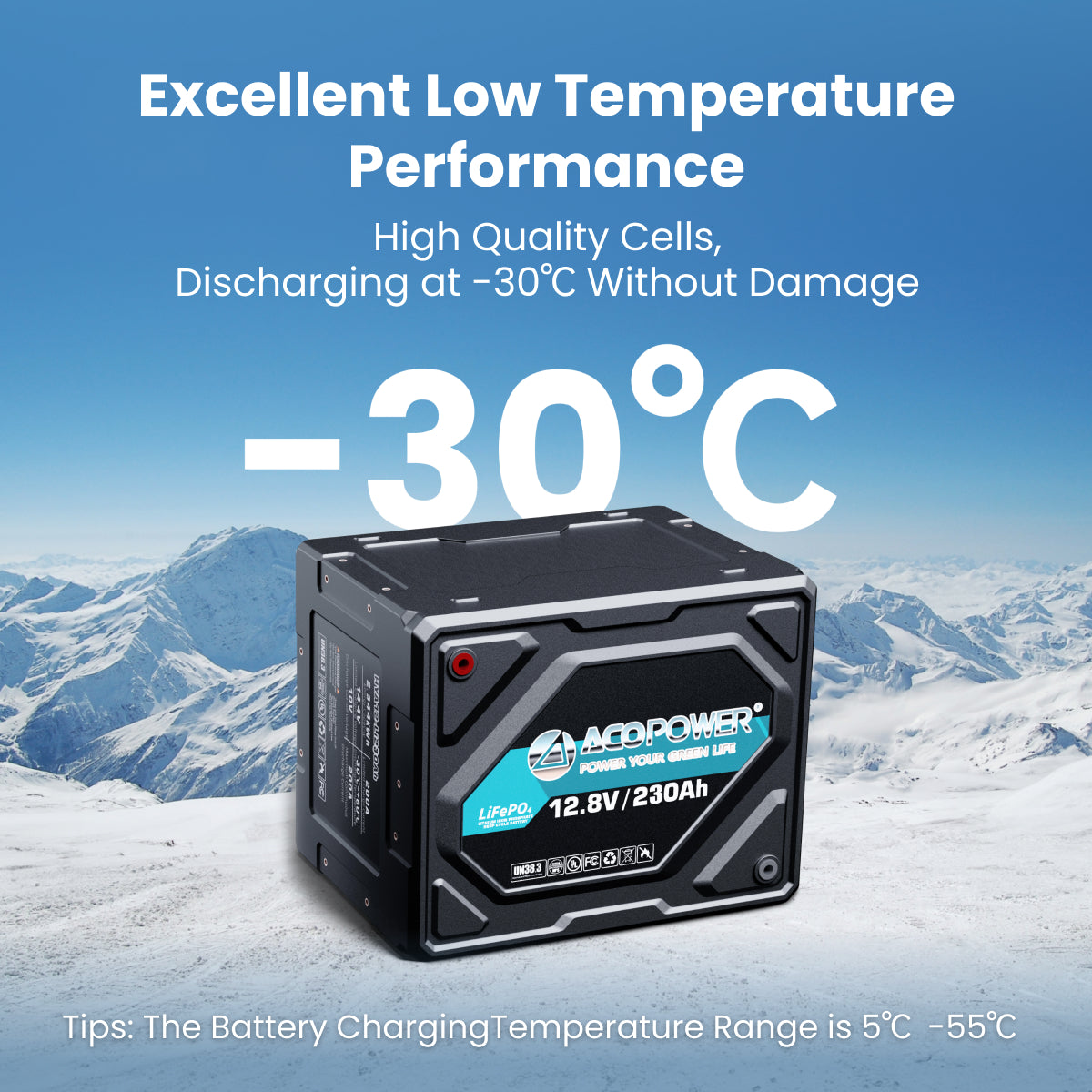 ACOPower Li-Cube Stable Lithium RV Battery——100Ah,230Ah